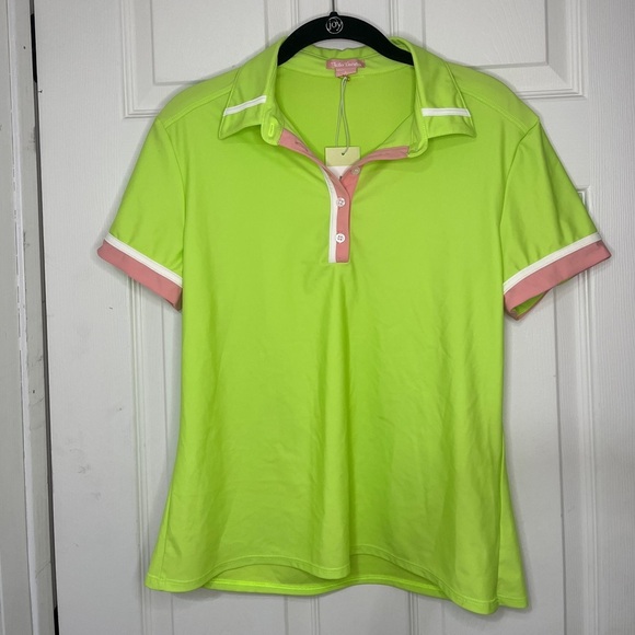 Kilo Tango Golf Polo In Lime UPF 50 Sz L - Picture 6 of 11